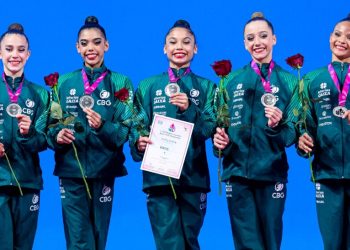 Com capixaba, Brasil conquista medalhas inéditas no Mundial de ginástica rítmica